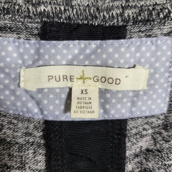 Anthropology Pure + Good black/white variegated tunic, women's XS  #2316 - Picture 4 of 7